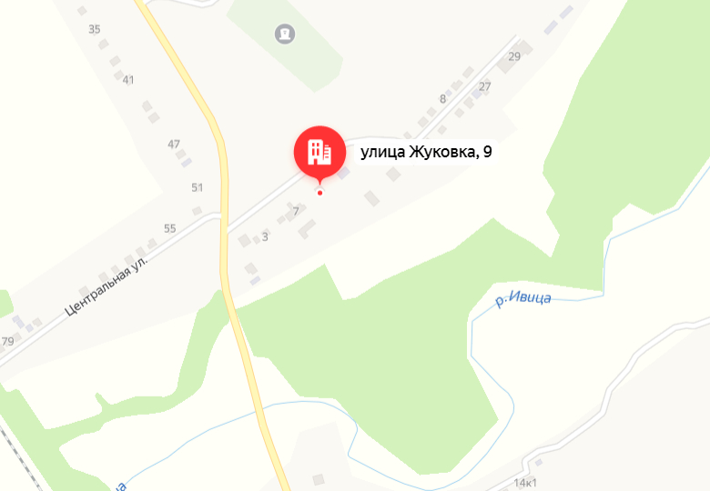Карта проезда к Ивановской сельской библиотеке-филиалу