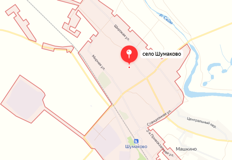Карта проезда к Шумаковской сельской библиотеке-филиалу